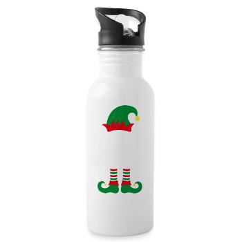 I'm The Middle Elf the reason we have rules santas - Water bottle with straw - white - Right