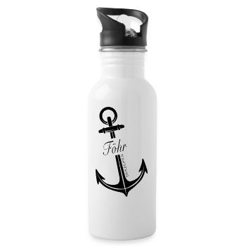 Föhr - Trinkflasche mit integriertem Trinkhalm - Weiß - Rechts