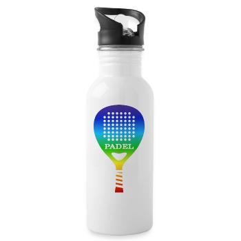 Padel PADEL TENNIS-RAINBOW PADEL PLAYER - Water bottle with straw - white - Right