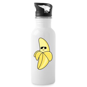 Banane fraîche 01 - Gourde avec paille intégrée - blanc - Droite