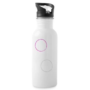 birthday present idea escape literary genres geek - Water bottle with straw - white - Right