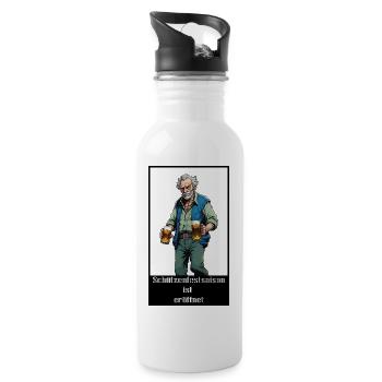 Schützenfestsaison ist eröffnet!!! - Trinkflasche mit integriertem Trinkhalm - Weiß - Rechts
