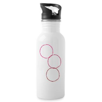 present creative expression innovative ideas - Trinkflasche mit integriertem Trinkhalm - Weiß - Rechts