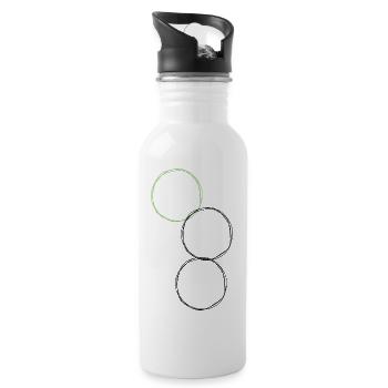 gift idea sunlit scenes sand volleyball jokes - Trinkflasche mit integriertem Trinkhalm - Weiß - Rechts