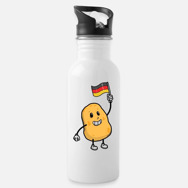 Pomme de terre - Gourde avec paille intégrée - blanc