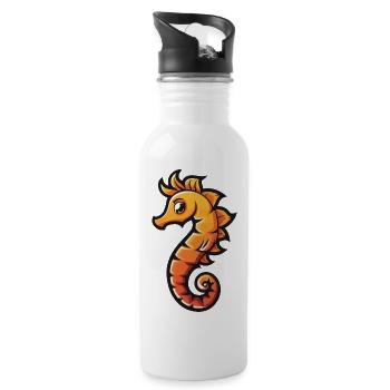 Seahorse Seahorse - Water bottle with straw - white - Right