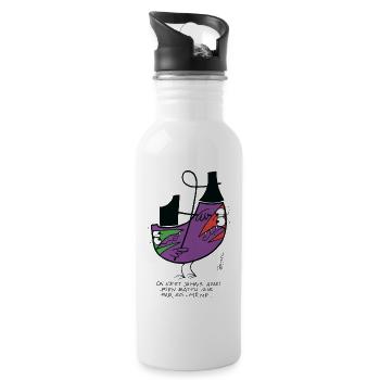 Beaten by oneself - Water bottle with straw - white - Right
