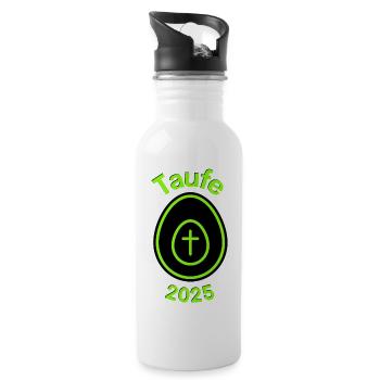 Baptism 2025 Cross in the Egg Hope Resurrection - Water bottle with straw - white - Right