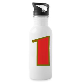 1. 1 year. 1st ANNIVERSARY. 1 YEAR ANNIVERSARY - Water bottle with straw - white - Right