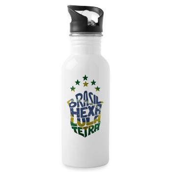 Brasil Hexa Lula Tetra - Water bottle with straw - white - Right