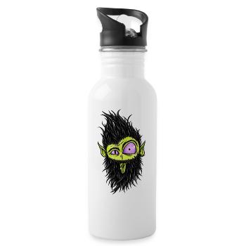 baertiger_Zombie 2 - Trinkflasche mit integriertem Trinkhalm - Weiß - Rechts
