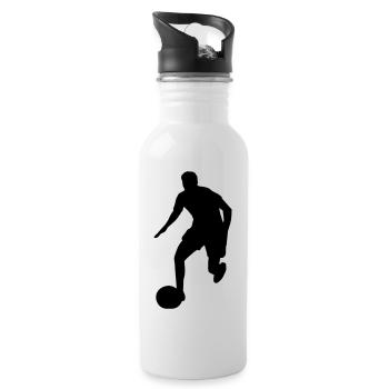 Football Player - Trinkflasche mit integriertem Trinkhalm - Weiß - Rechts