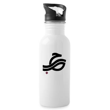 Hob LIEBE LOVE - Trinkflasche mit integriertem Trinkhalm - Weiß - Rechts