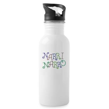 Narri Narro - Fasnetruf - Trinkflasche mit integriertem Trinkhalm - Weiß - Rechts