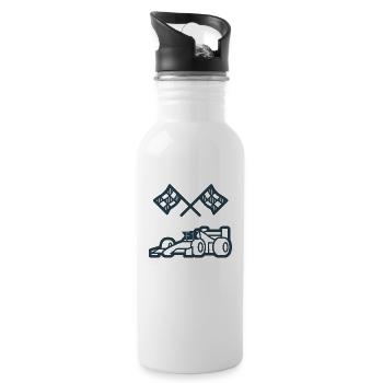 MYST3RCORP RACING BLUE - Water bottle with straw - white - Right