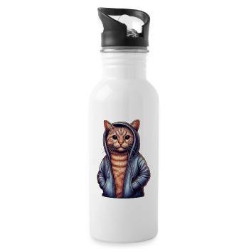 Cat the Bloods Gang Member - Water bottle with straw - white - Right