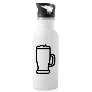 Beer - Water bottle with straw - white - Right