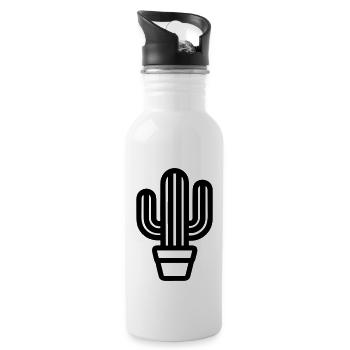 Cactus - Water bottle with straw - white - Right
