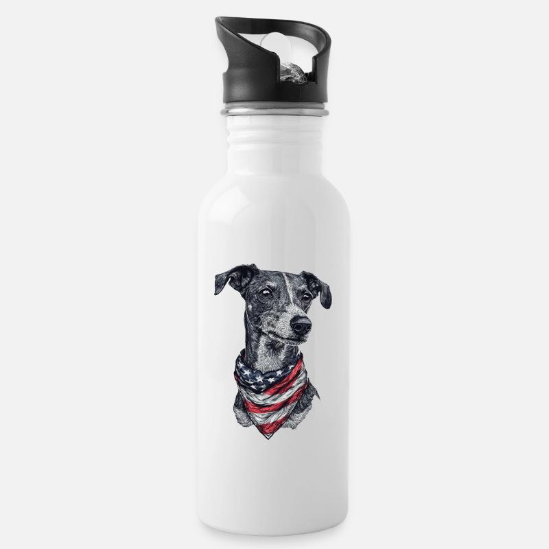 Whippet - Trinkflasche mit integriertem Trinkhalm - Weiß