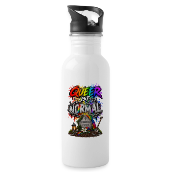 Trinkflasche mit integriertem Trinkhalm