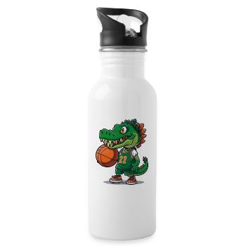 Croc Court - Water bottle with straw - white - Right