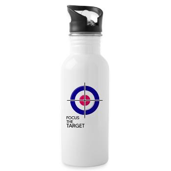 Curling Curling Curler Curling Season - Water bottle with straw - white - Right