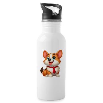 Corgi 17 - Water bottle with straw - white - Right