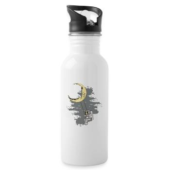 Astronaut rocks in space - Water bottle with straw - white - Right