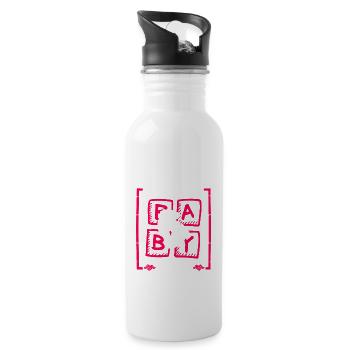 Great Auntie Thinks It's a Girl Gender Reveal - Trinkflasche mit integriertem Trinkhalm - Weiß - Rechts