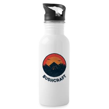 Bushcraft survival - Water bottle with straw - white - Right