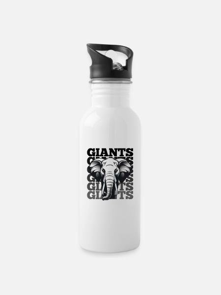 MAJESTIC ELEPHANT: A TIMELESS TRIBUTE TO GIANTS - Water bottle with straw - white
