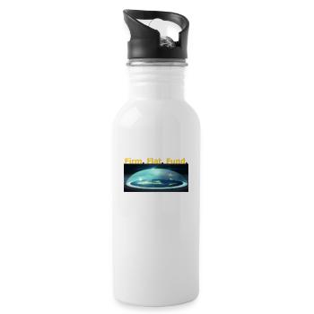 Firm.Flat.Fund. - Trinkflasche mit integriertem Trinkhalm - Weiß - Rechts