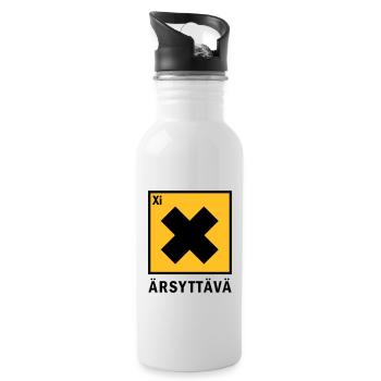 irritierend - Trinkflasche mit integriertem Trinkhalm - Weiß - Rechts