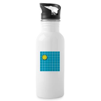 Wasserball - Trinkflasche mit integriertem Trinkhalm - Weiß - Rechts