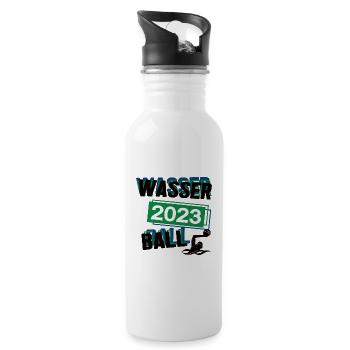 Wasserball 2023 Wasserballer Wasserballspieler - Trinkflasche mit integriertem Trinkhalm - Weiß - Rechts