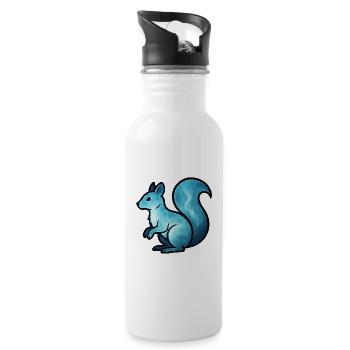 Soul Animal and Guardian Being: Squirrel - Water bottle with straw - white - Right