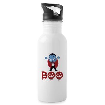 Vampir Halloween - Trinkflasche mit integriertem Trinkhalm - Weiß - Rechts