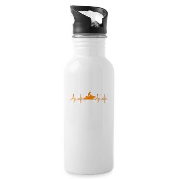 Jet Ski Art Pour Skieurs Jet Ski Lover Surfer - Gourde avec paille intégrée - blanc - Droite