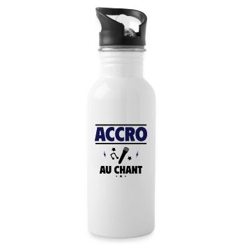 accro au chant - Gourde avec paille intégrée - blanc - Droite