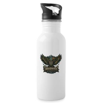 WILDNISS Die Seele der Natur - Trinkflasche mit integriertem Trinkhalm - Weiß - Rechts