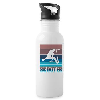 Scooter Stunt Scooter Scooter Gift Idea - Water bottle with straw - white - Right