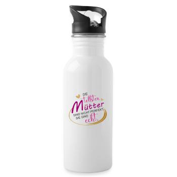 Tollste Mutter Mama Mütter Valentinstag - Trinkflasche mit integriertem Trinkhalm - Weiß - Rechts