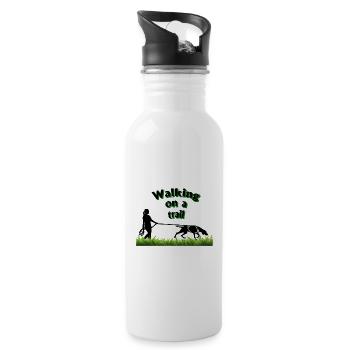 WALKING ON A TRAIL - Trinkflasche mit integriertem Trinkhalm - Weiß - Rechts