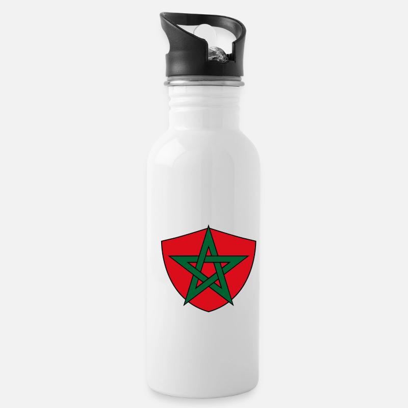 MAROC - Gourde avec paille intégrée - blanc