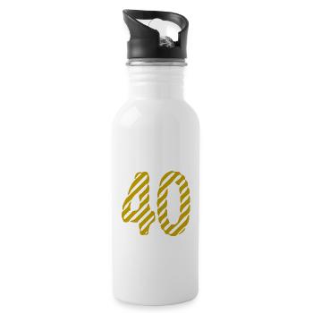 ANNIVERSARY. HAPPY BIRTHDAY. HAPPY BIRTHDAY. - Water bottle with straw - white - Right