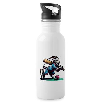 Chèvres Cricket Amant Sportsman Team Design - Gourde avec paille intégrée - blanc - Droite