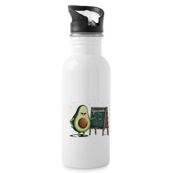 Cours d’avocat : Faisons du guacamole - Gourde avec paille intégrée - blanc - Droite