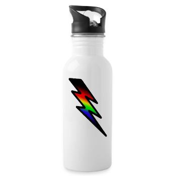 Ray Thunderbolt - Trinkflasche mit integriertem Trinkhalm - Weiß - Rechts