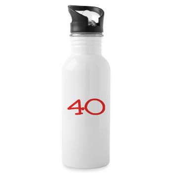 ANNIVERSARY. HAPPY BIRTHDAY. HAPPY BIRTHDAY. - Water bottle with straw - white - Right