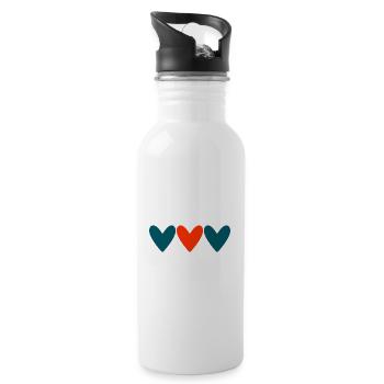 PAAR. ICH HABE GERADE GEHEIRATET. Junggesellinnenabschied. VALENTINSTAG. MARIES - Trinkflasche mit integriertem Trinkhalm - Weiß - Rechts
